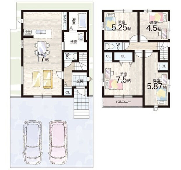 【4LDK】○滋賀小学校・・・徒歩16分 ○皇子山中学校・・・徒歩11分