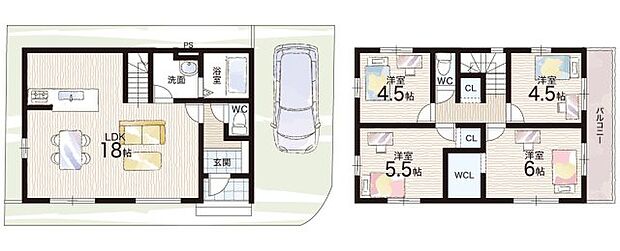 【4LDK】○桃山南小学校・・・徒歩１７分 ○桃山中学校・・・徒歩４２分