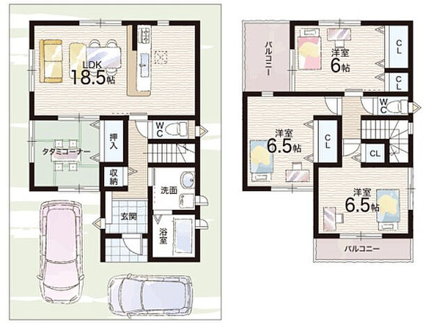 【3LDK】○南山小学校・・・徒歩１５分 ○男山第二中学校・・・徒歩１８分