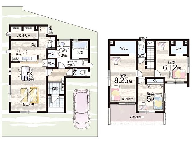 【3LDK】○相楽小学校・・・徒歩14分 ○木津中学校・・・徒歩9分