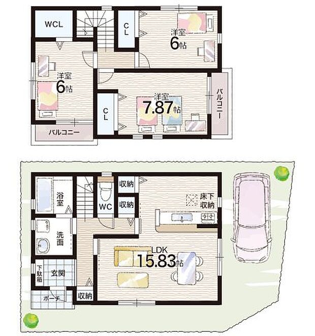 【3LDK】○梅津北小学校・・・徒歩3分 ○梅津中学校・・・徒歩7分