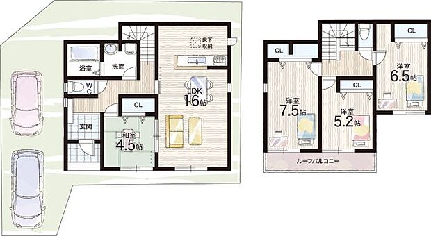 【4LDK】○棚倉小学校・・・徒歩19分 ○山城中学校・・・徒歩32分