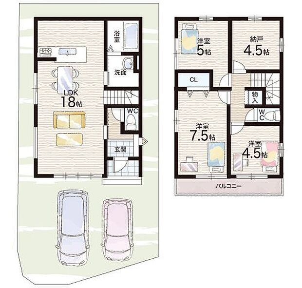 【3LDK+S(納戸)】○上里小学校・・・徒歩１５分 ○大原野中学校・・・徒歩２３分