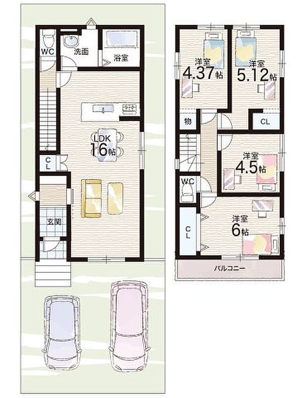 【4LDK】○寺田小学校・・・徒歩20分 ○城陽中学校・・・徒歩18分