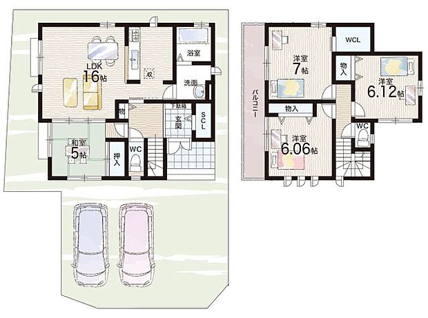 【4LDK】○中央小学校・・・徒歩8分 ○男山中学校・・・徒歩7分