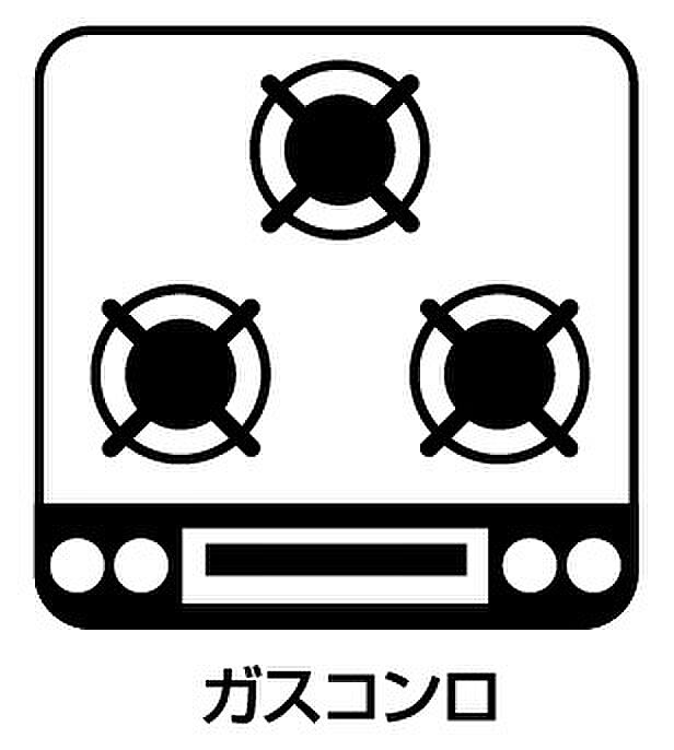【コンロ】ダブル高火力Ｓｉセンサー付きコンロ！３口あるので、まとめて料理をする時も大活躍！