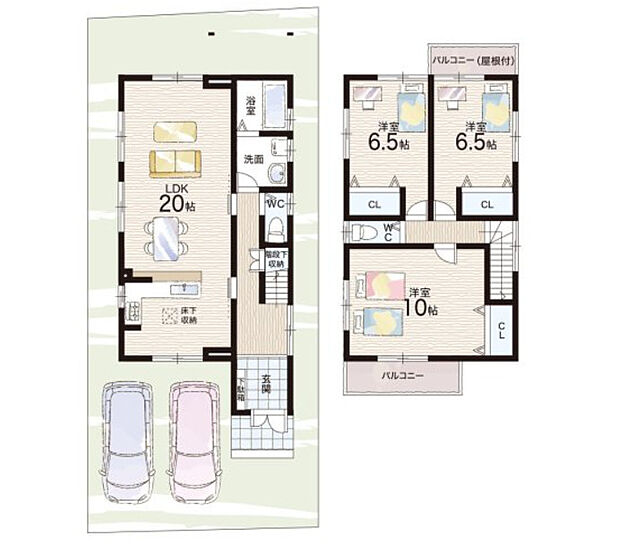 【3LDK】○神川小学校・・・徒歩18分 ○神川中学校・・・徒歩30分