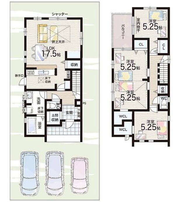 【3LDK】○園部小学校・・・徒歩13分 ○園部中学校・・・徒歩4分