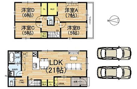 ○三山木小学校・・・徒歩14分 ○田辺中学校・・・徒歩24分 
