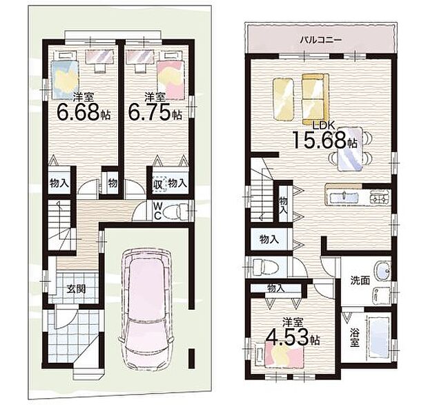 【3LDK】○北小学校・・・徒歩6分 ○狭山中学校・・・徒歩22分