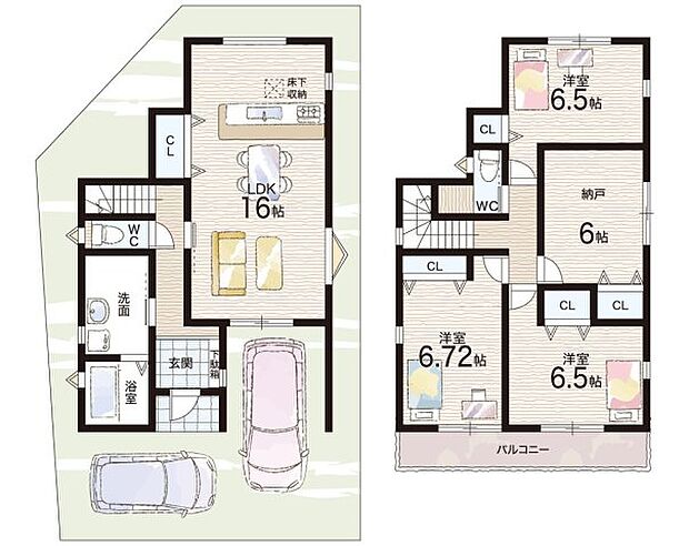 【4LDK】○登美丘南小学校・・・徒歩8分 ○登美丘中学校・・・徒歩20分