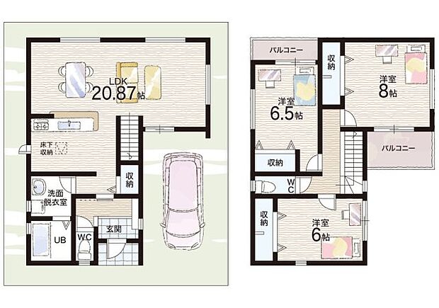 【3LDK】○矢田北小学校・・・徒歩8分 ○矢田中学校・・・徒歩11分
