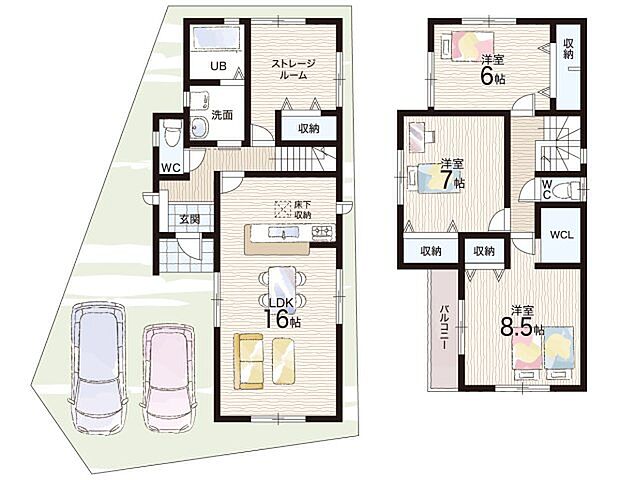 【3LDK+S(納戸)】○埴生南小学校・・・徒歩9分 ○河原城中学校・・・徒歩9分