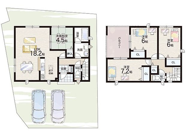 【4LDK】○田中小学校・・・徒歩22分 ○打出中学校・・・徒歩23分