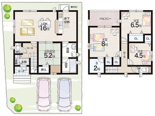 【4LDK+S(納戸)】○福島小学校・・・徒歩7分 ○河北中学校・・・徒歩19分
