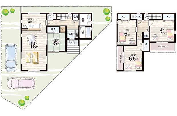 【4LDK】○小部小学校・・・徒歩6分 ○小部中学校・・・徒歩8分