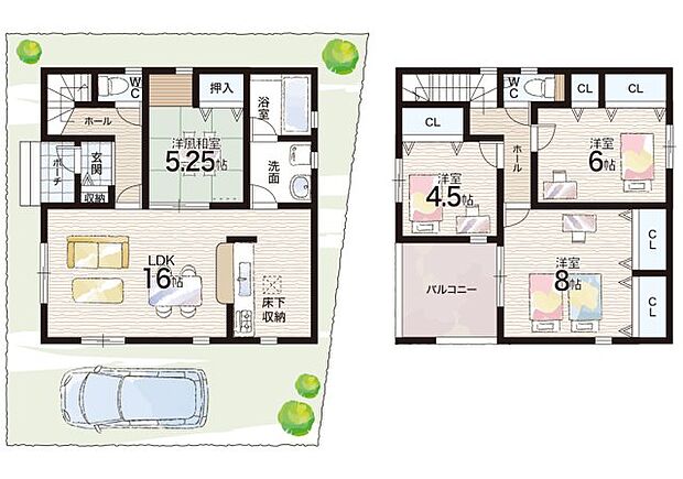 【4LDK】○昆陽里小学校・・・徒歩4分 ○松崎中学校・・・徒歩4分
