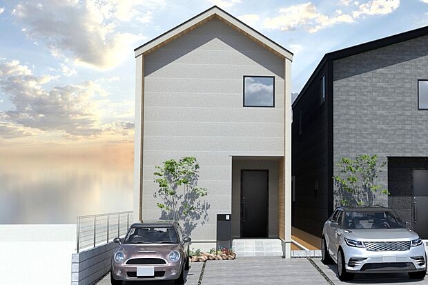 ■CGイメージパース/2号地外観パース■（建物未完成のためイメージパースです）