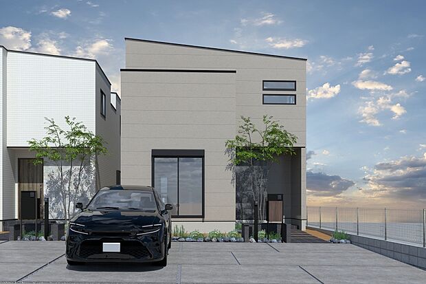 ■CGイメージパース/1号地外観パース■（建物未完成のためイメージパースです）