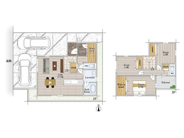 【3LDK】【2WAYシューズクロークのある家】
◆注文住宅で人気の2WAYシューズクロークがございます。
◆頻繁に人の出入りのある玄関廻り。お客様とご家族の出入口を分ける事により、玄関をスッキリ見せる事が可能です。