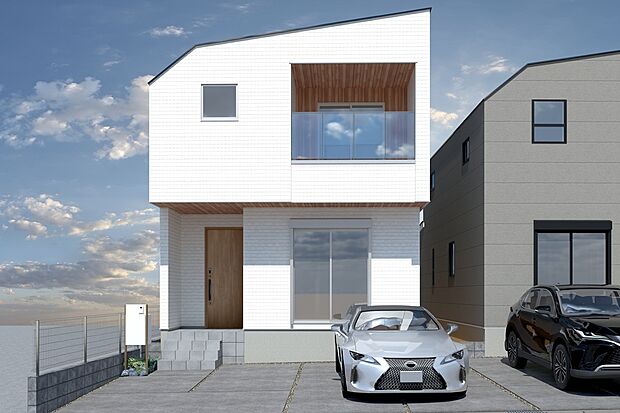 【CGイメージパース/2号地外観パース】（建物未完成のためイメージパースです）