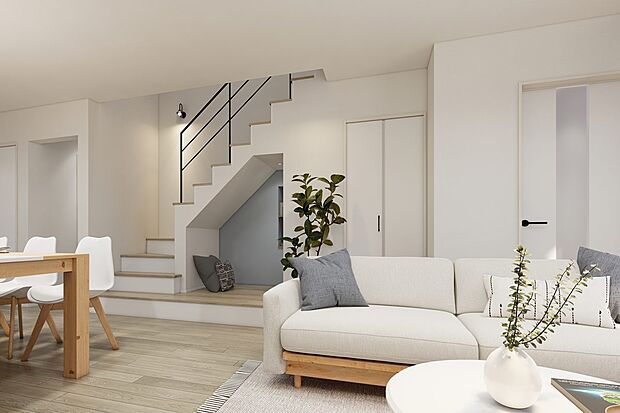 【■CGイメージパース/2号地内観パース■】（建物未完成のためイメージパースです）