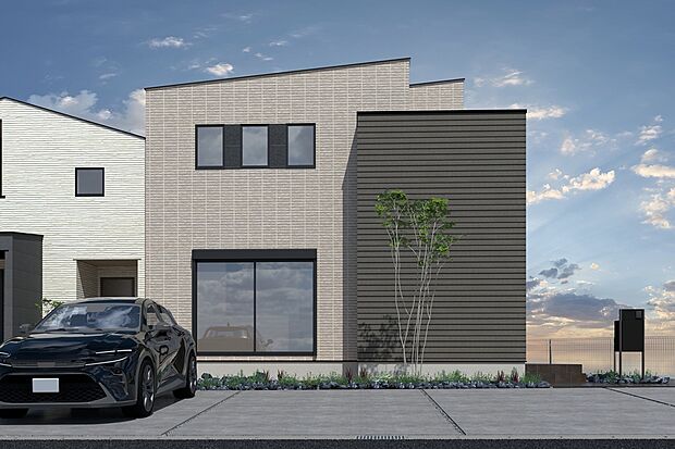 【■CGイメージパース/2号地外観パース■】(建物未完成のためイメージパースです)