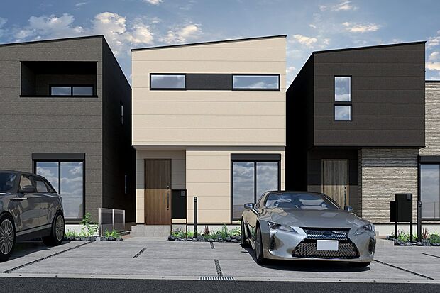 【■CGイメージパース/2号地外観パース■】(建物未完成のためイメージパースです)