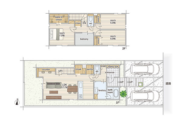 【3LDK】建物面積にはポーチ部分0.23ｍ2を含む。