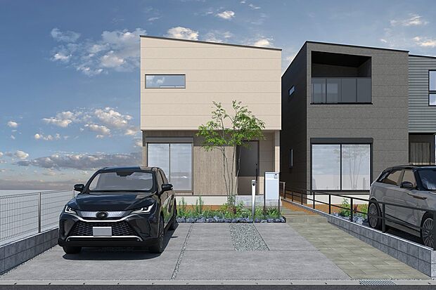 【■CGイメージパース/2号地外観パース■】（建物未完成のためイメージパースです）