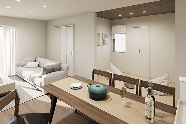 【1号地内観イメージパース:リビング】