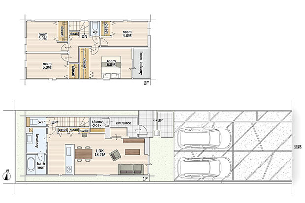 【4LDK】建物面積にはインナーバルコニー3.72ｍ2を含みます。