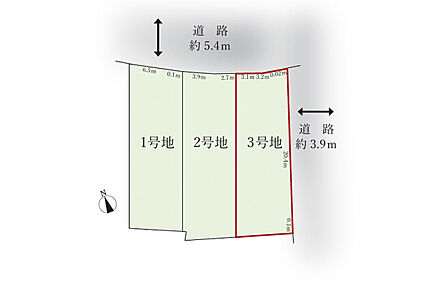 敷地面積にはセットバック部分1.57m2を含みます。 