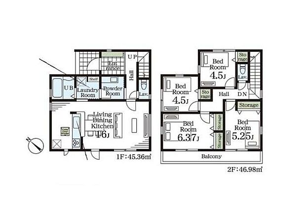各居室に収納を完備しております。収納が豊富な住宅は居室空間がしっかりと使えるので暮らしやすさが断然に上がります。荷物を気にすることなく家具の配置をお好み通りにできるのも大きな魅力です。
