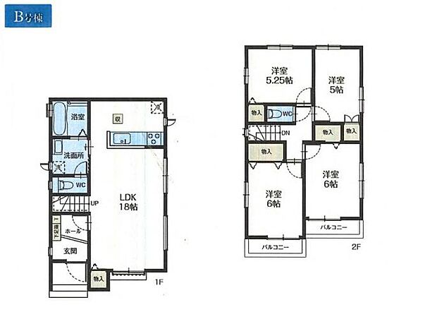 (B号棟)、価格3490万円、4LDK、土地面積114.38m2、建物面積91.91m2