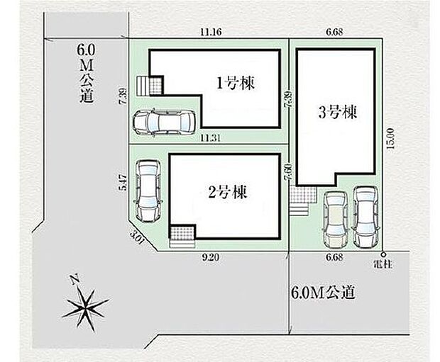 【全体区画図】■JR総武線「幕張」駅徒歩20分
■開放感のある6m公道で駐車もスムーズ♪
