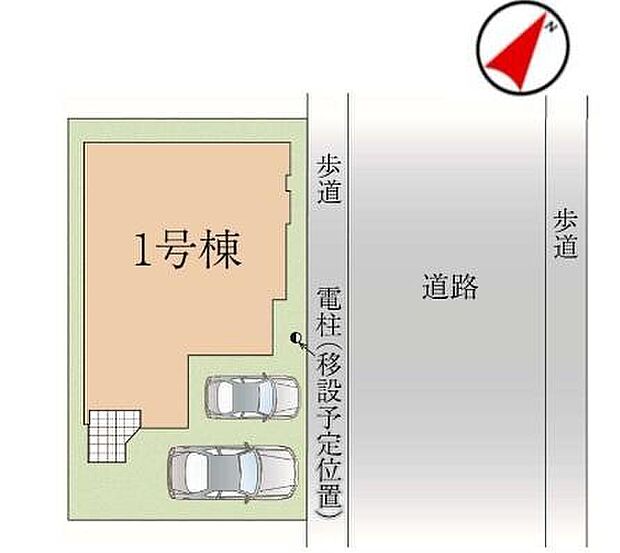 【全体区画図】◎カースペース2台分ご用意!
自転車や来客用の駐車スペースとしてもお使いいただけます♪
