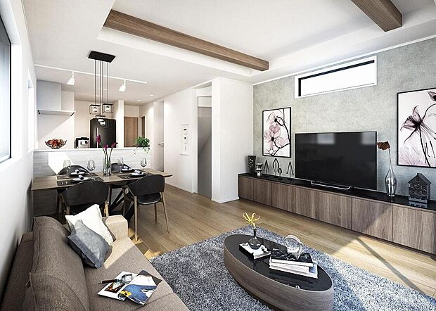 【弊社既分譲内観パース】
フリープランだからこそ実現できる、さまざまな家のカタチ。
ご家族のライフスタイルに合わせた至福の住まいがここにあります!
※画像にオプション商品も含まれております