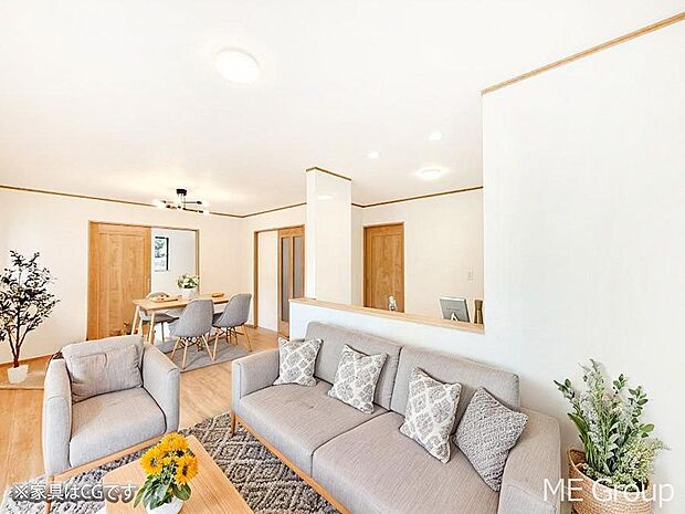 ■くつろぎと笑顔が集まる、心温まるリビング