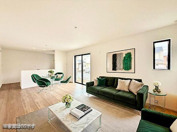 ■心落ち着く場所、ゆったり過ごせるリビング