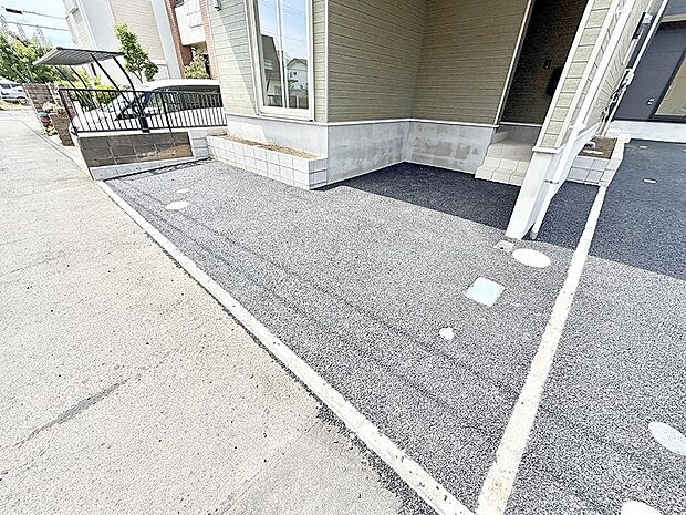 【駐車場】1号棟 ■快適な駐車スペースで安心