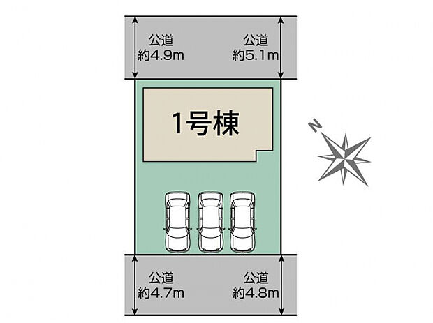 桐生市広沢町1丁目1棟 区画図