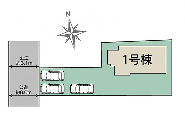 太田市亀岡町1棟 区画図