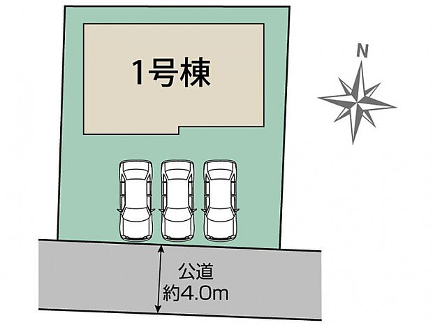 太田市亀岡町2期1棟 区画図