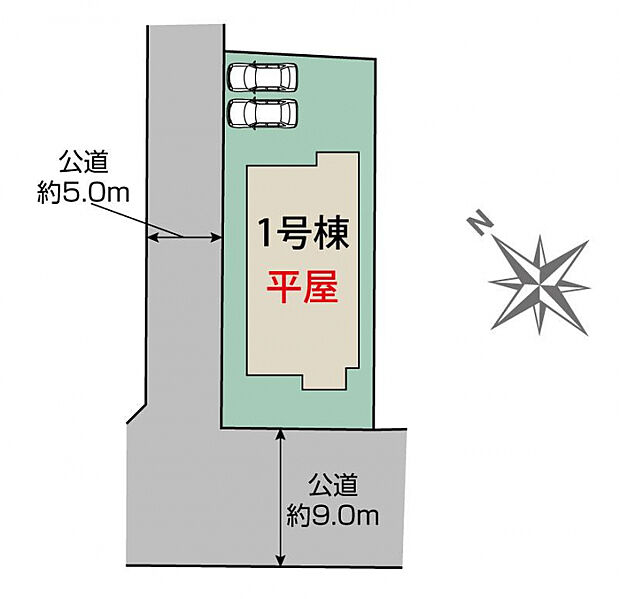 伊勢崎市宮子町1棟 区画図