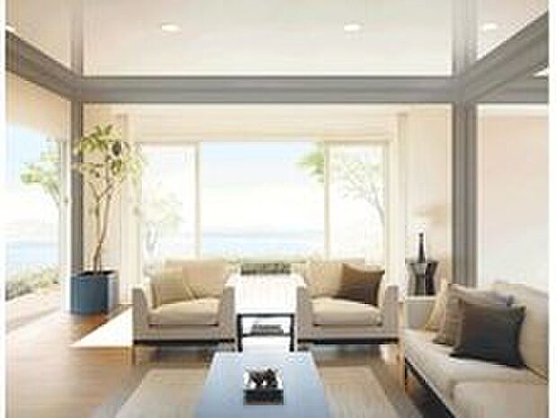 【大空間・大開口】トヨタホームが採用する鉄骨ラーメン構造は、開口の大きさが制限されず、光と風を十分に満喫できる大開口が可能です。また、最大35帖の柱無し空間が可能なので、耐震性の高さを保ちながら大空間を実現することができます。