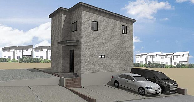 A棟　完成予想パース
○ 食洗機・浴室乾燥機など、毎日の暮らしを支える充実設備を標準装備。忙しい子育て世帯にも嬉しい仕様。