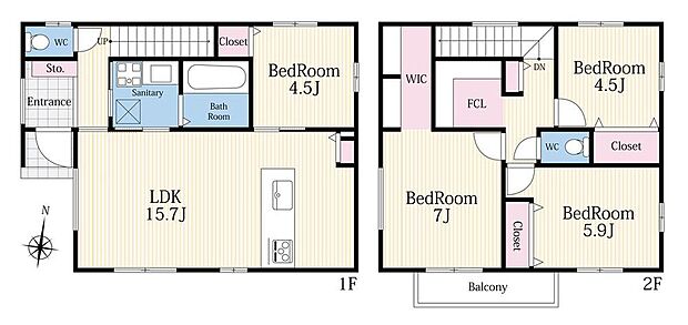 価格3198万円、4LDK、土地面積123.34m2、建物面積96.47m2