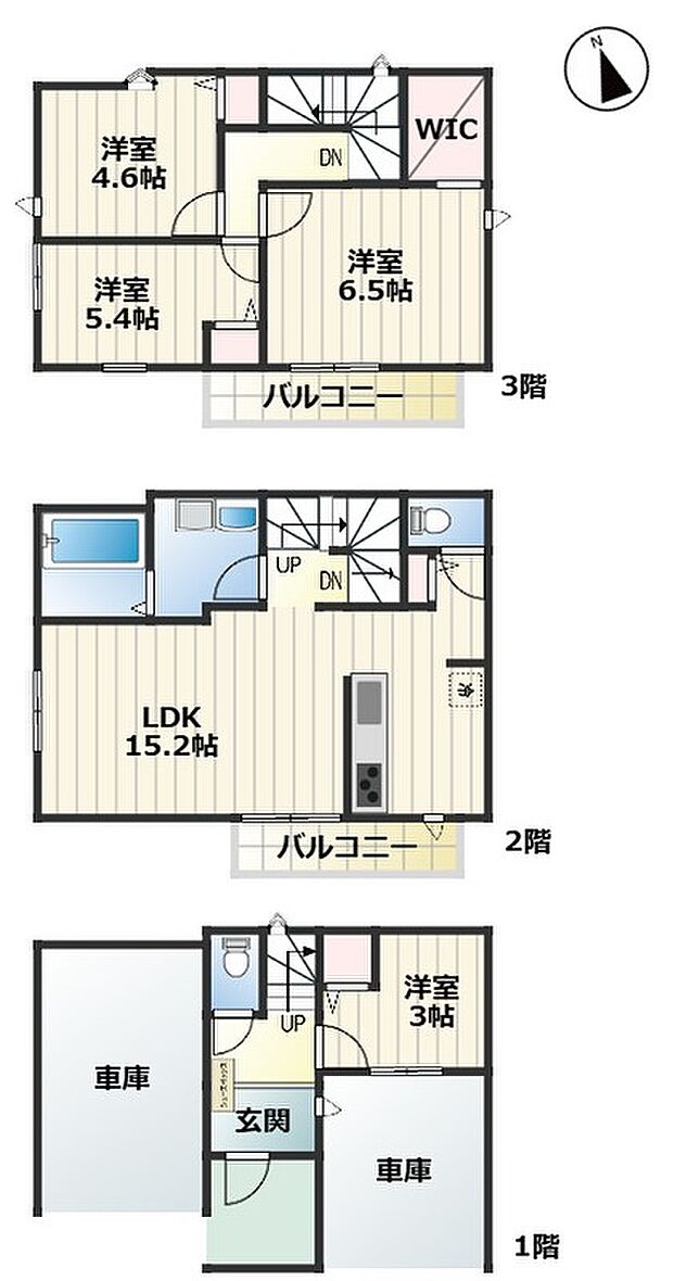 【4LDK】車庫面積24.78m2含む