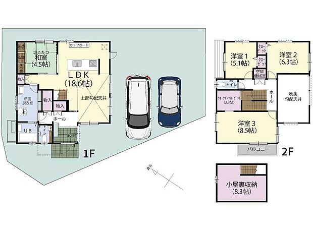 【4LDK】GX志向型住宅/ZEH+/W断熱/蓄電池7.4kW搭載/全館空調with air搭載